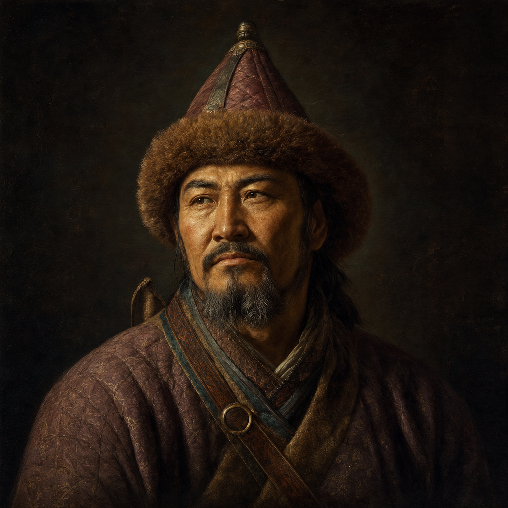 Portrait interpretation of Golden Horde Elite of the Jochi Khan Mausoleum (AI-generated artwork, not documentary evidence)