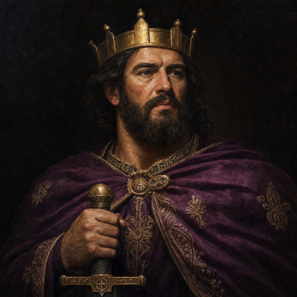 Portrait interpretation of King Béla III of Hungary (AI-generated artwork, not documentary evidence)