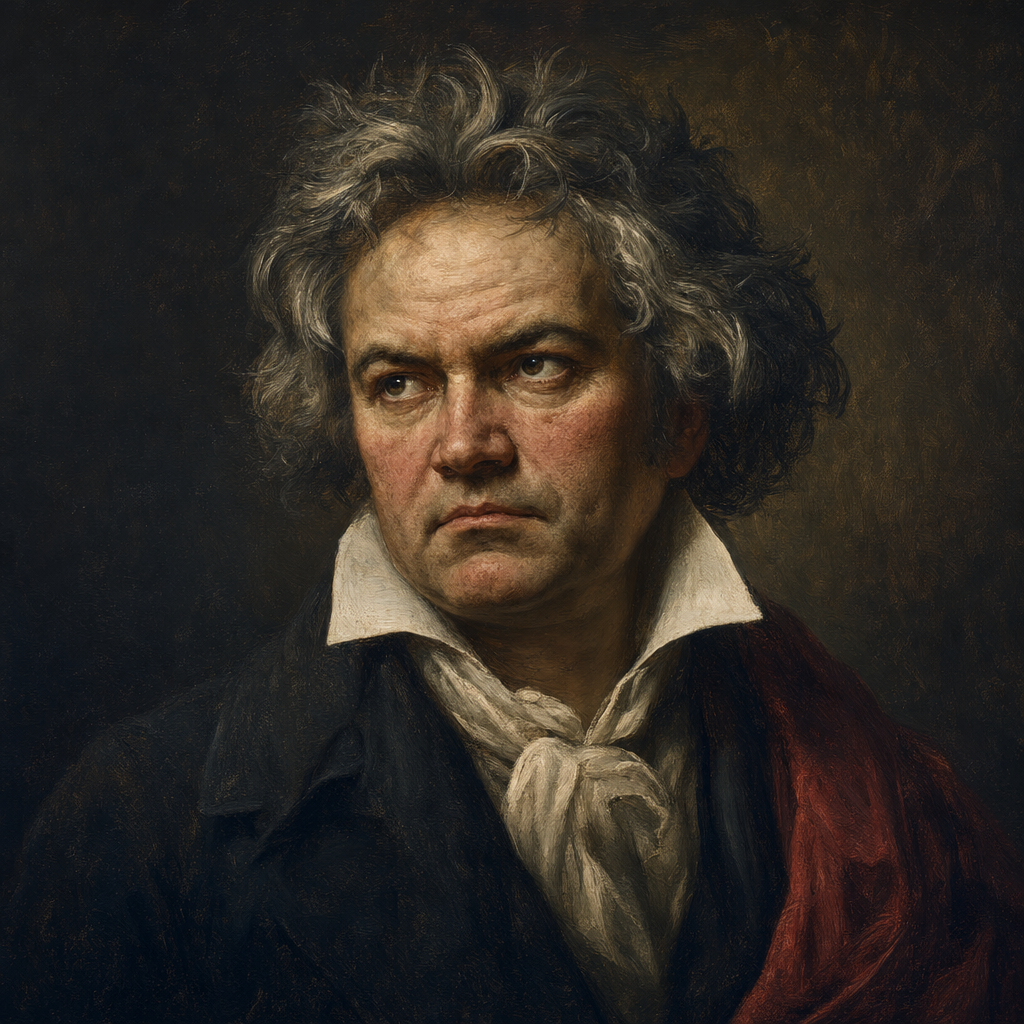 Portrait interpretation of Ludwig van Beethoven (AI-generated artwork, not documentary evidence)