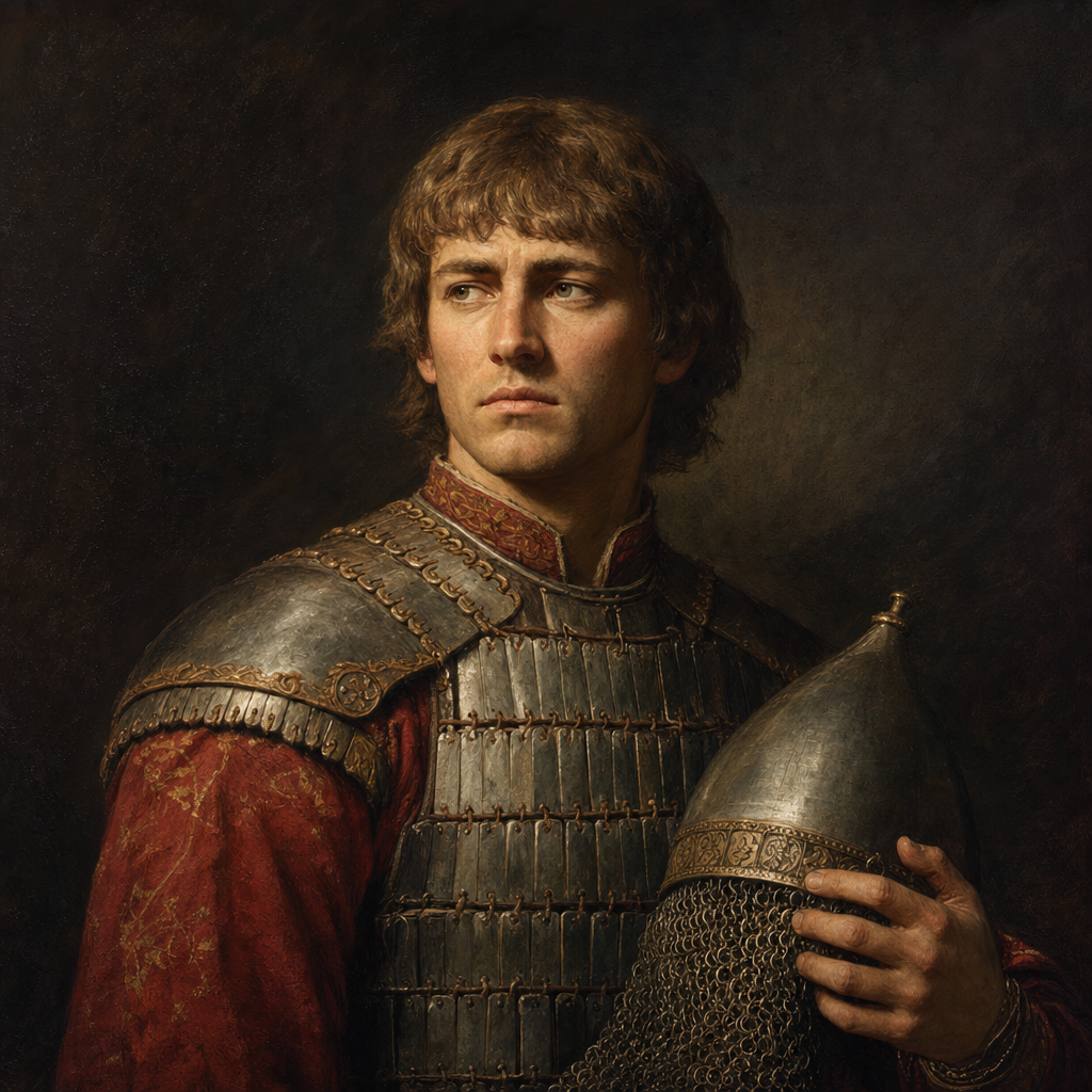 Portrait interpretation of Prince Izyaslav Ingvarevich (AI-generated artwork, not documentary evidence)