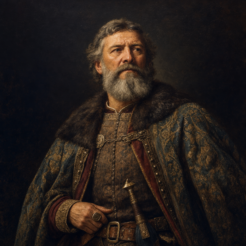 Portrait interpretation of The Aba Clan (AI-generated artwork, not documentary evidence)