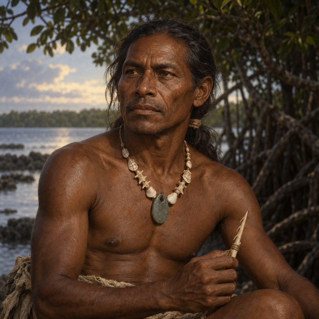 Portrait interpretation of The Archaic Age Cubans (AI-generated artwork, not documentary evidence)