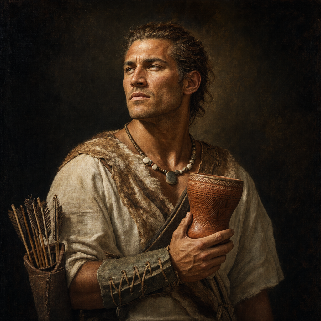 Portrait interpretation of The Bell Beaker People (AI-generated artwork, not documentary evidence)