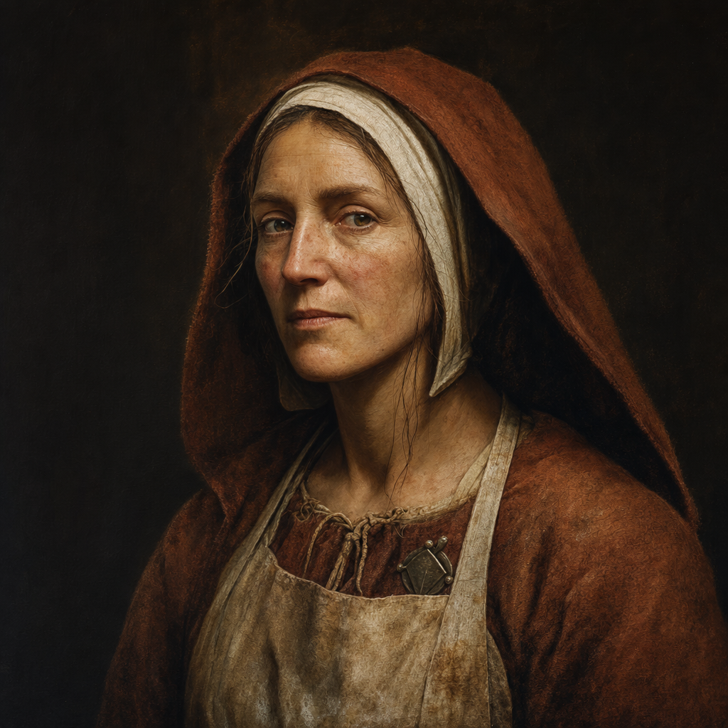 Portrait interpretation of The Black Death Londoners (AI-generated artwork, not documentary evidence)