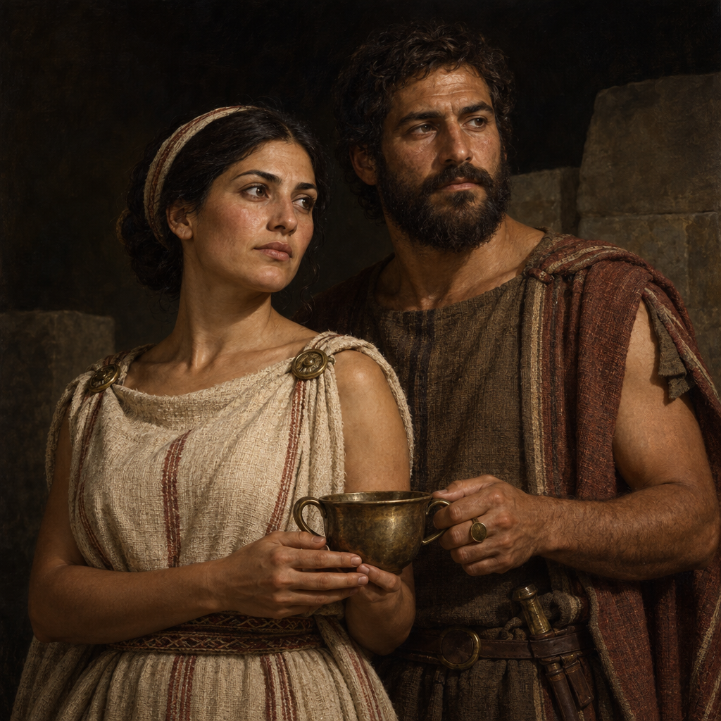 Portrait interpretation of The Bronze Age Epirotes of Ammotopos (AI-generated artwork, not documentary evidence)