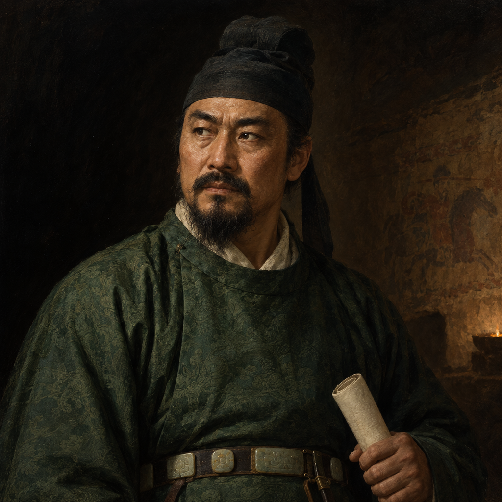 Portrait interpretation of The Chen Clan of the Tang Frontier (AI-generated artwork, not documentary evidence)