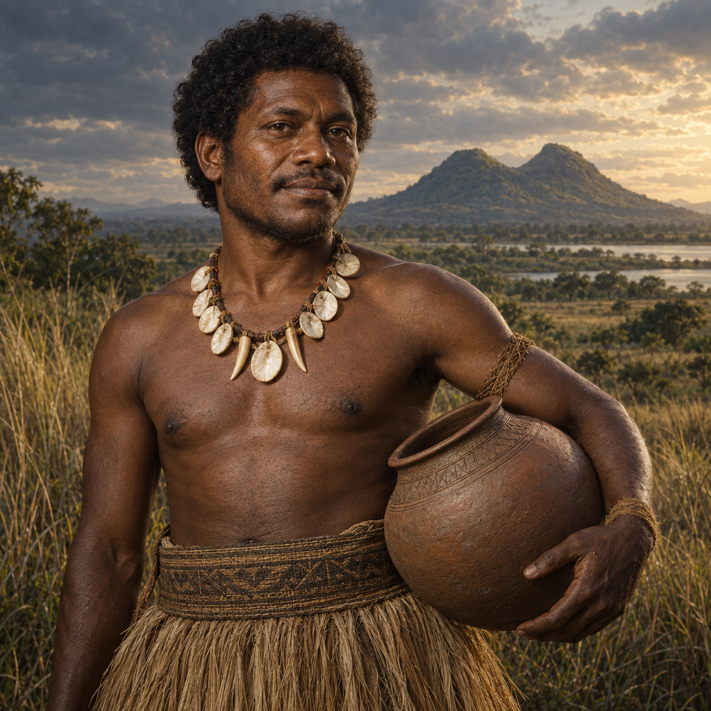 Portrait interpretation of The Coastal Papuans of Nebira (AI-generated artwork, not documentary evidence)