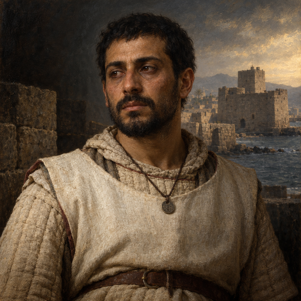 Portrait interpretation of The Crusader-Era Burials of Sidon (AI-generated artwork, not documentary evidence)