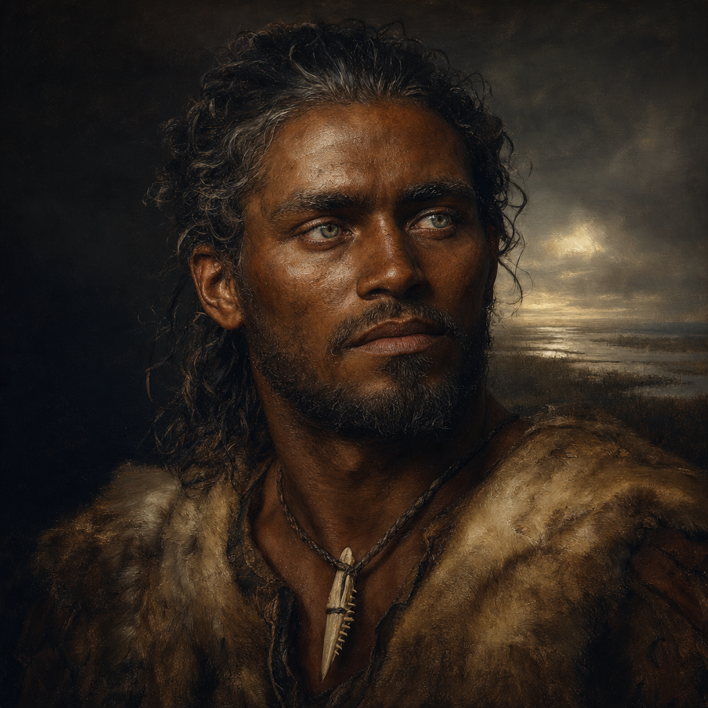 Portrait interpretation of The Doggerland Foragers (AI-generated artwork, not documentary evidence)