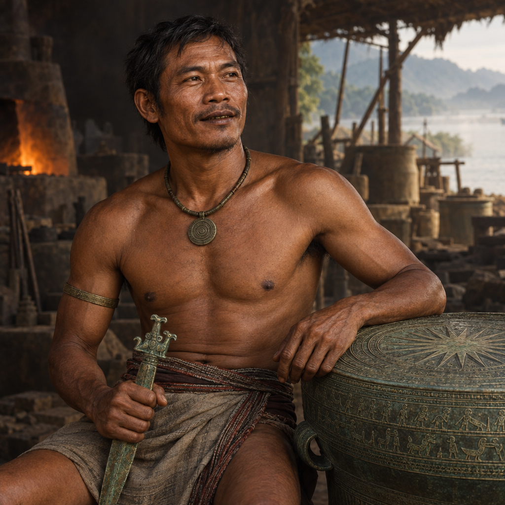 Portrait interpretation of The Dong Son Drum-Makers (AI-generated artwork, not documentary evidence)