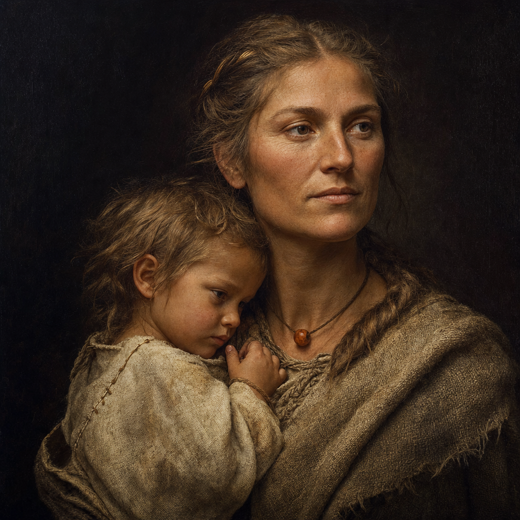 Portrait interpretation of The Family of Koszyce (AI-generated artwork, not documentary evidence)