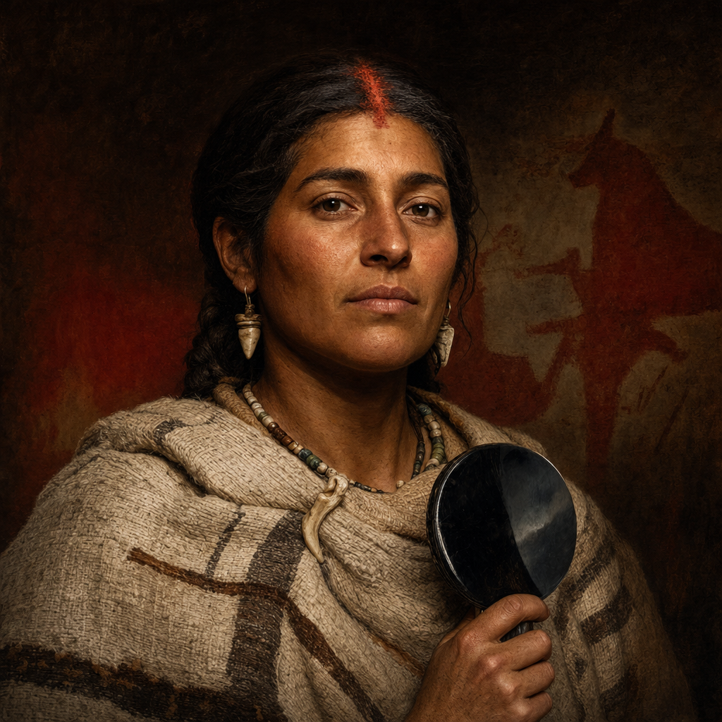 Portrait interpretation of The Farmers of Çatalhöyük (AI-generated artwork, not documentary evidence)