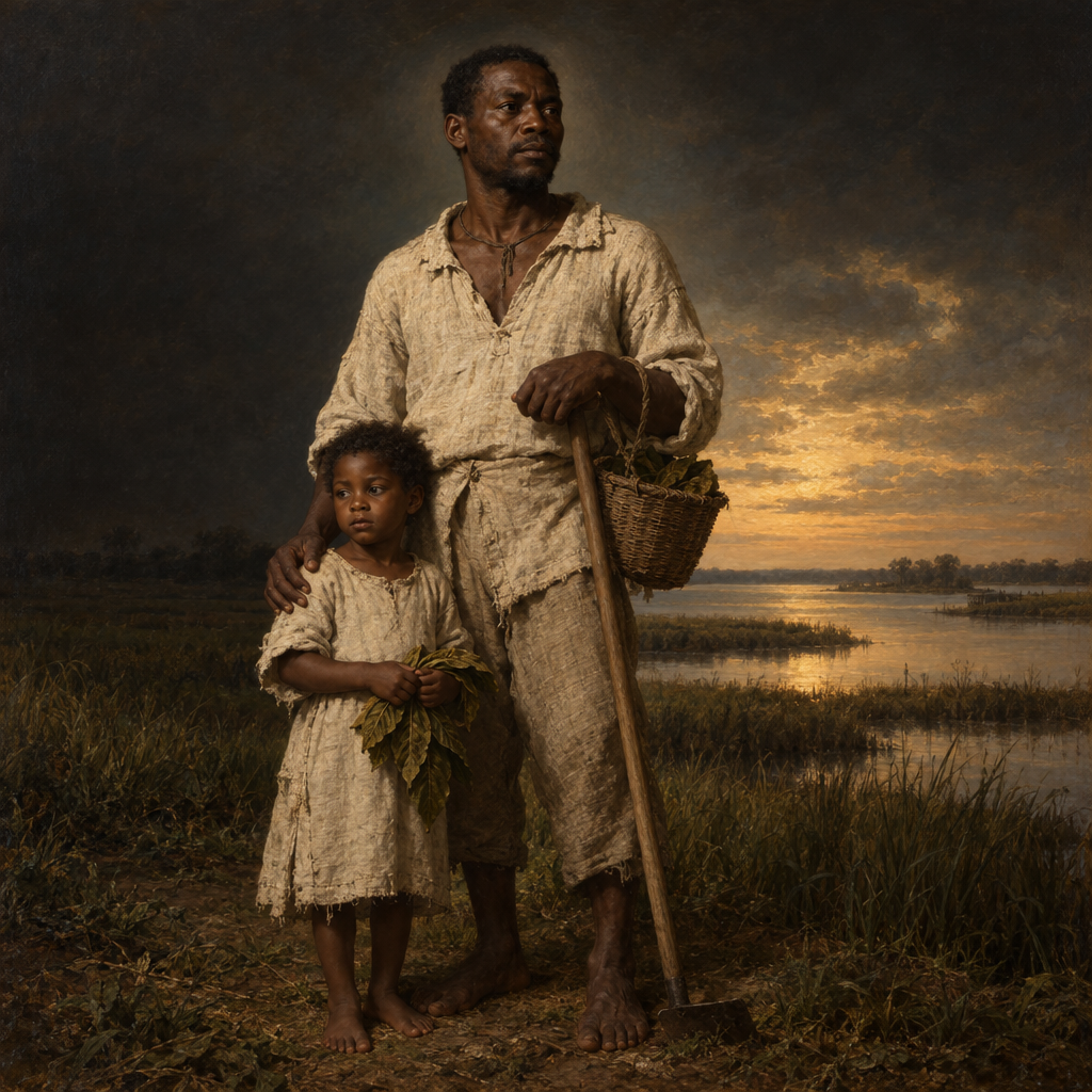 Portrait interpretation of The First Africans of Avery's Rest (AI-generated artwork, not documentary evidence)