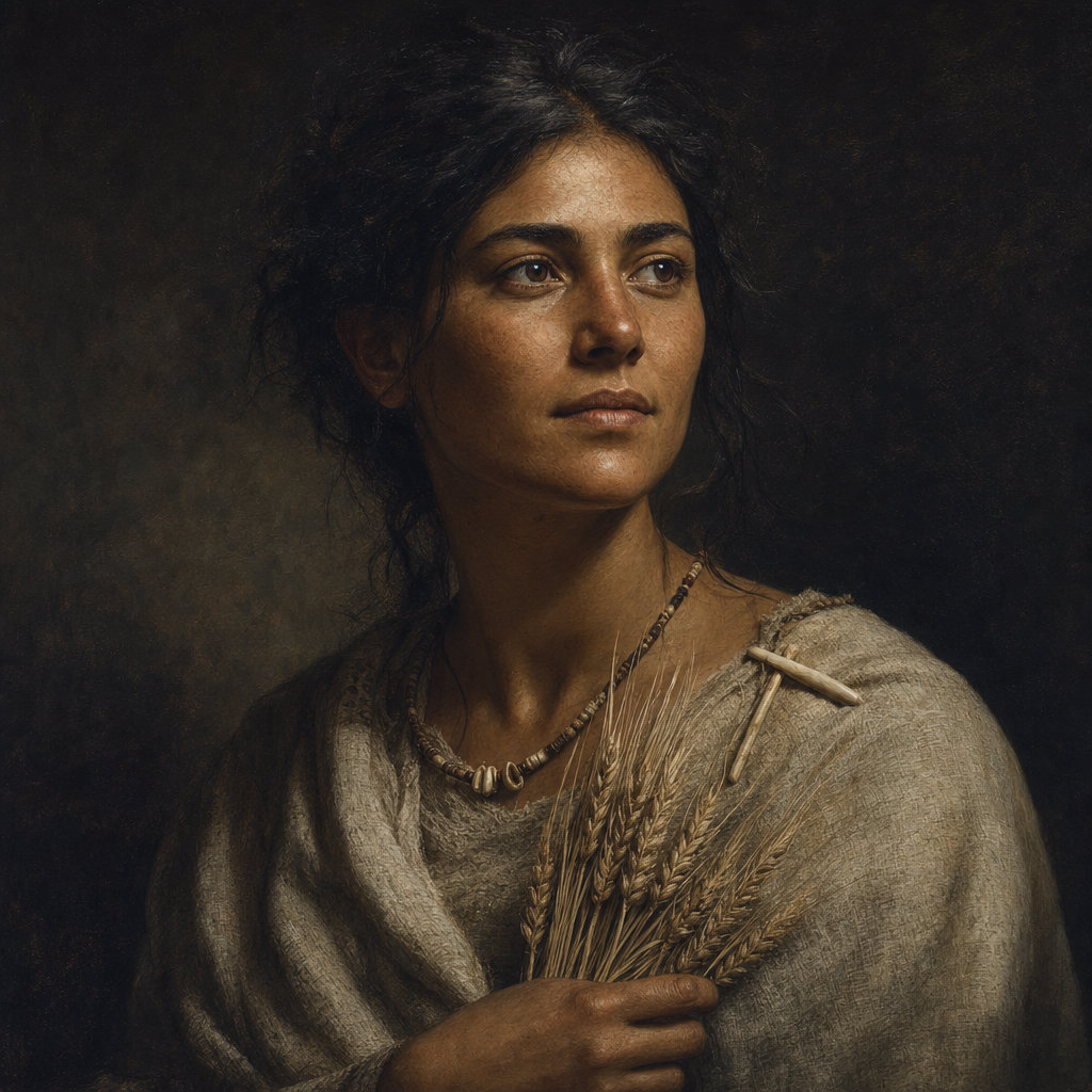 Portrait interpretation of The First Farmers of Starčevo (AI-generated artwork, not documentary evidence)