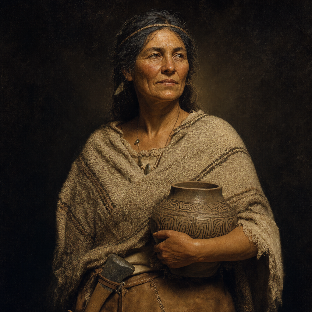 Portrait interpretation of The First Farmers of the Linearbandkeramik (AI-generated artwork, not documentary evidence)