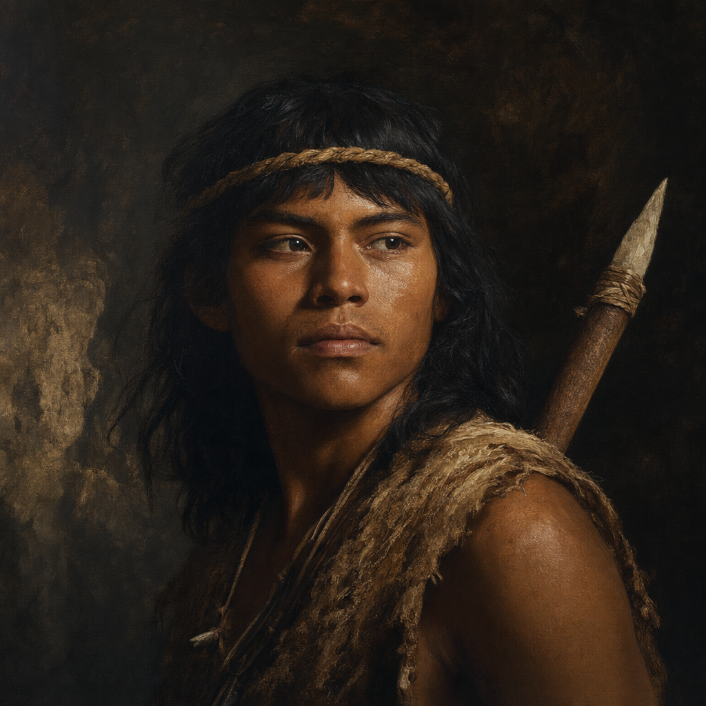 Portrait interpretation of The First People of Lagoa Santa (AI-generated artwork, not documentary evidence)