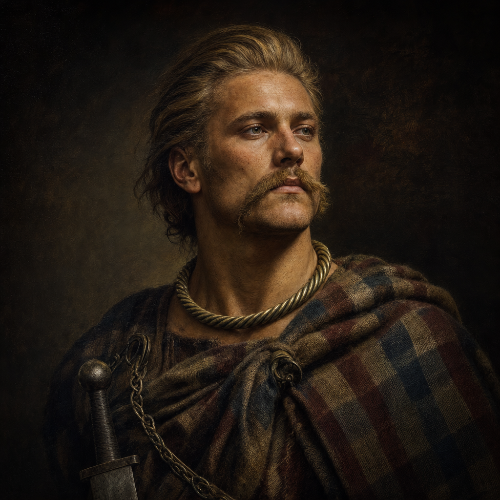 Portrait interpretation of The Gauls of the Aisne (AI-generated artwork, not documentary evidence)