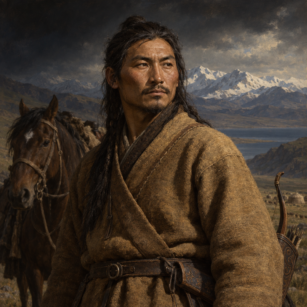 Portrait interpretation of The Huns of the Tian Shan (AI-generated artwork, not documentary evidence)
