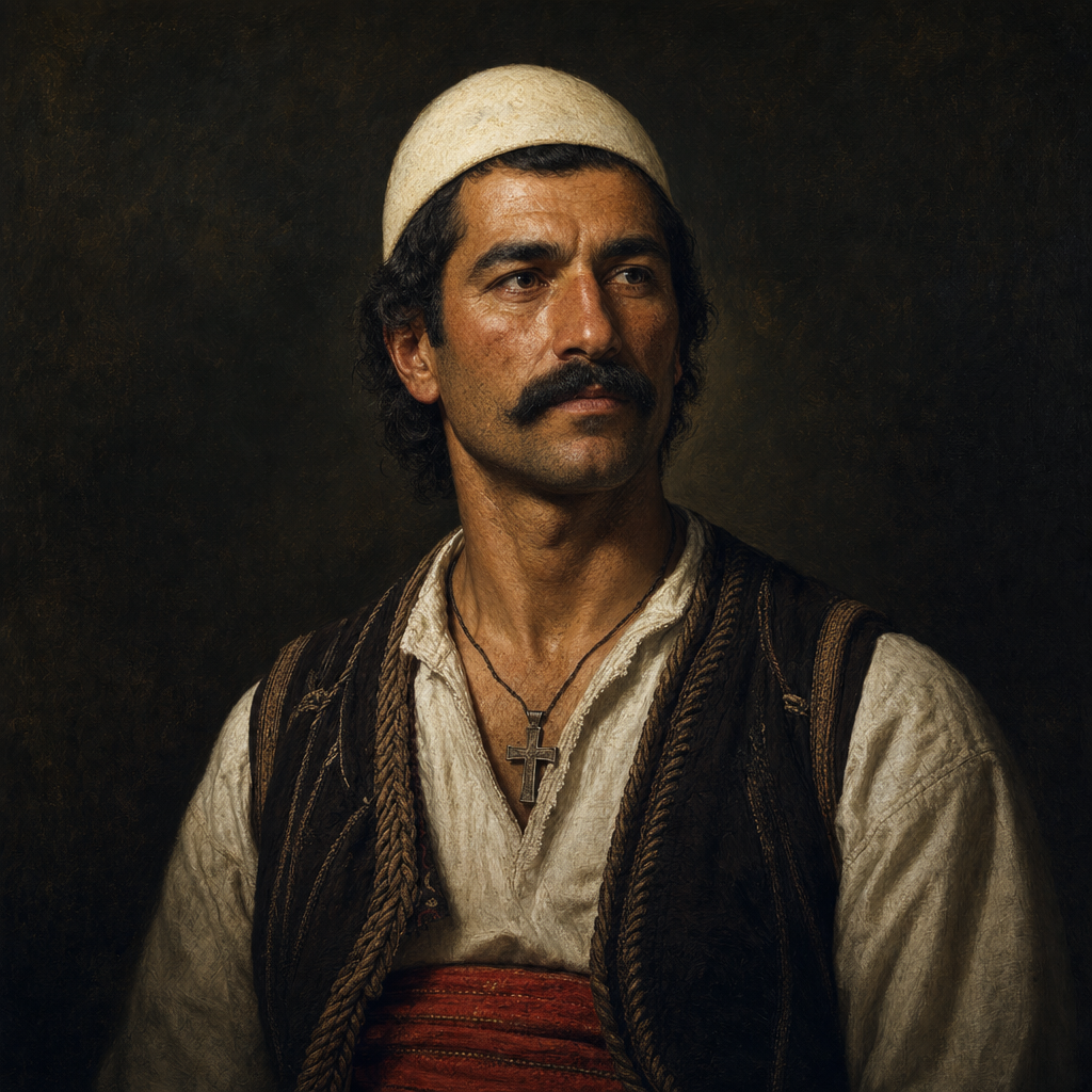 Portrait interpretation of The Komani-Kruja Culture (AI-generated artwork, not documentary evidence)