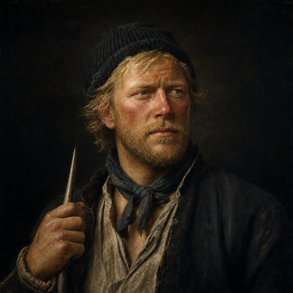 Portrait interpretation of The Kronan Sailor (AI-generated artwork, not documentary evidence)