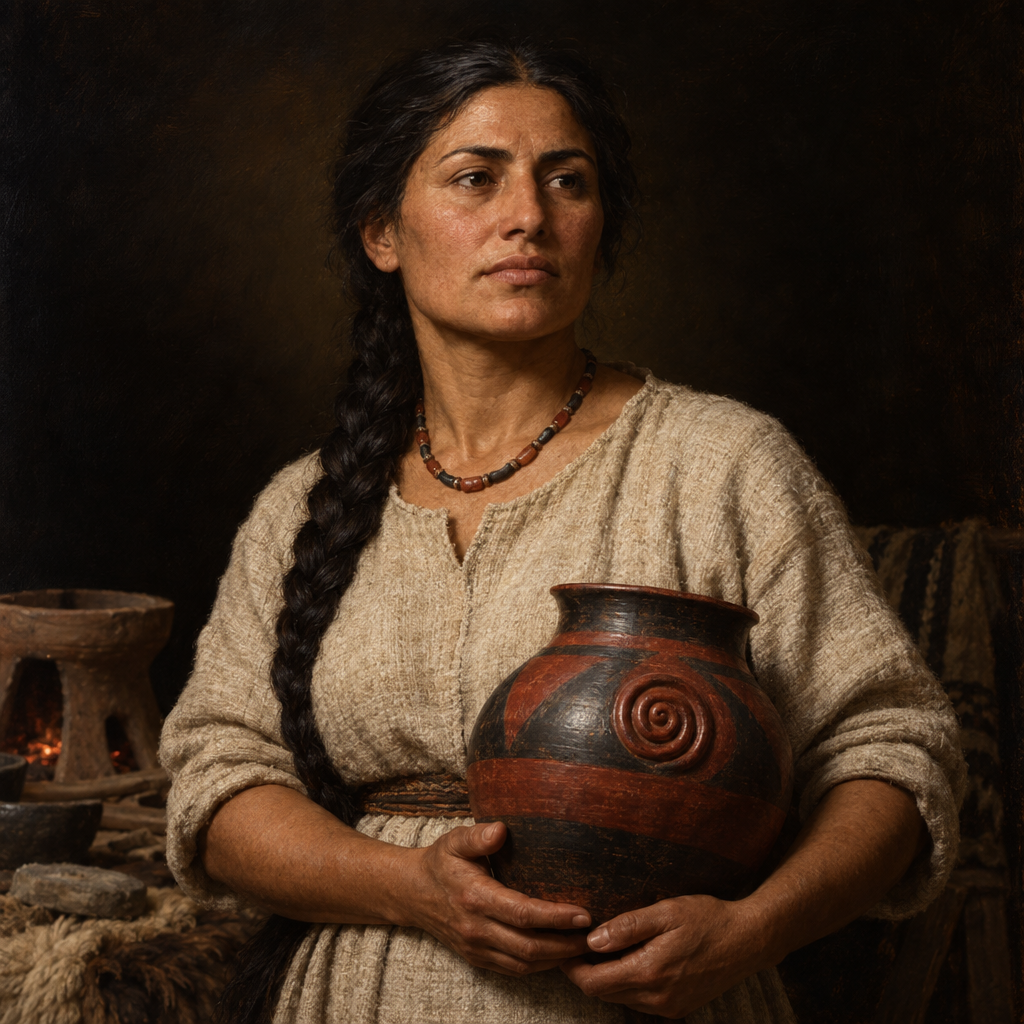 Portrait interpretation of The Kura-Araxes People (AI-generated artwork, not documentary evidence)