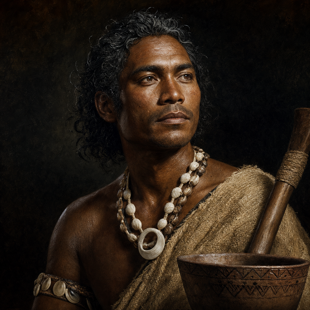Portrait interpretation of The Lapita Voyagers of Teouma (AI-generated artwork, not documentary evidence)