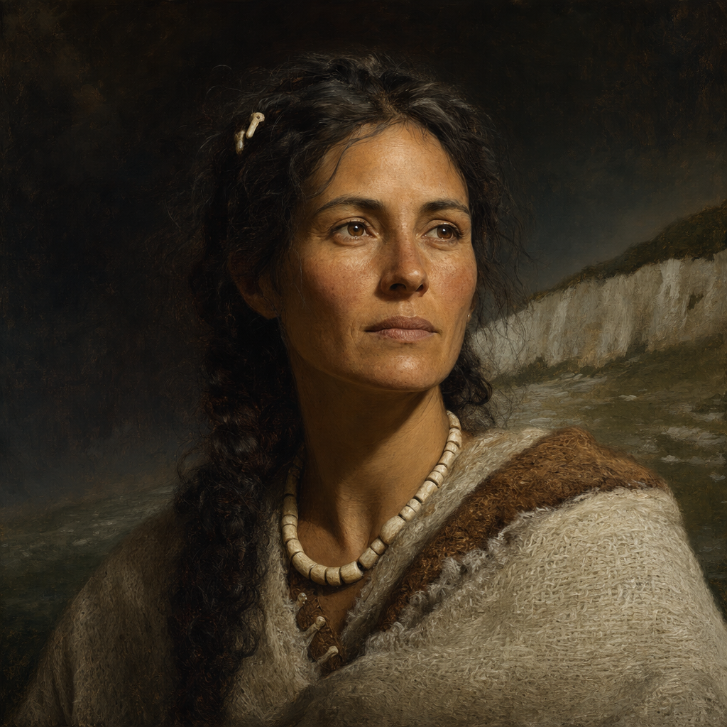 Portrait interpretation of The Long Barrow Builders (AI-generated artwork, not documentary evidence)