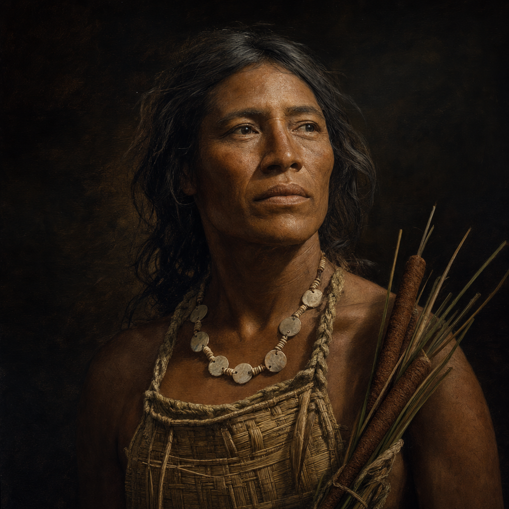 Portrait interpretation of The Lovelock Cave People (AI-generated artwork, not documentary evidence)