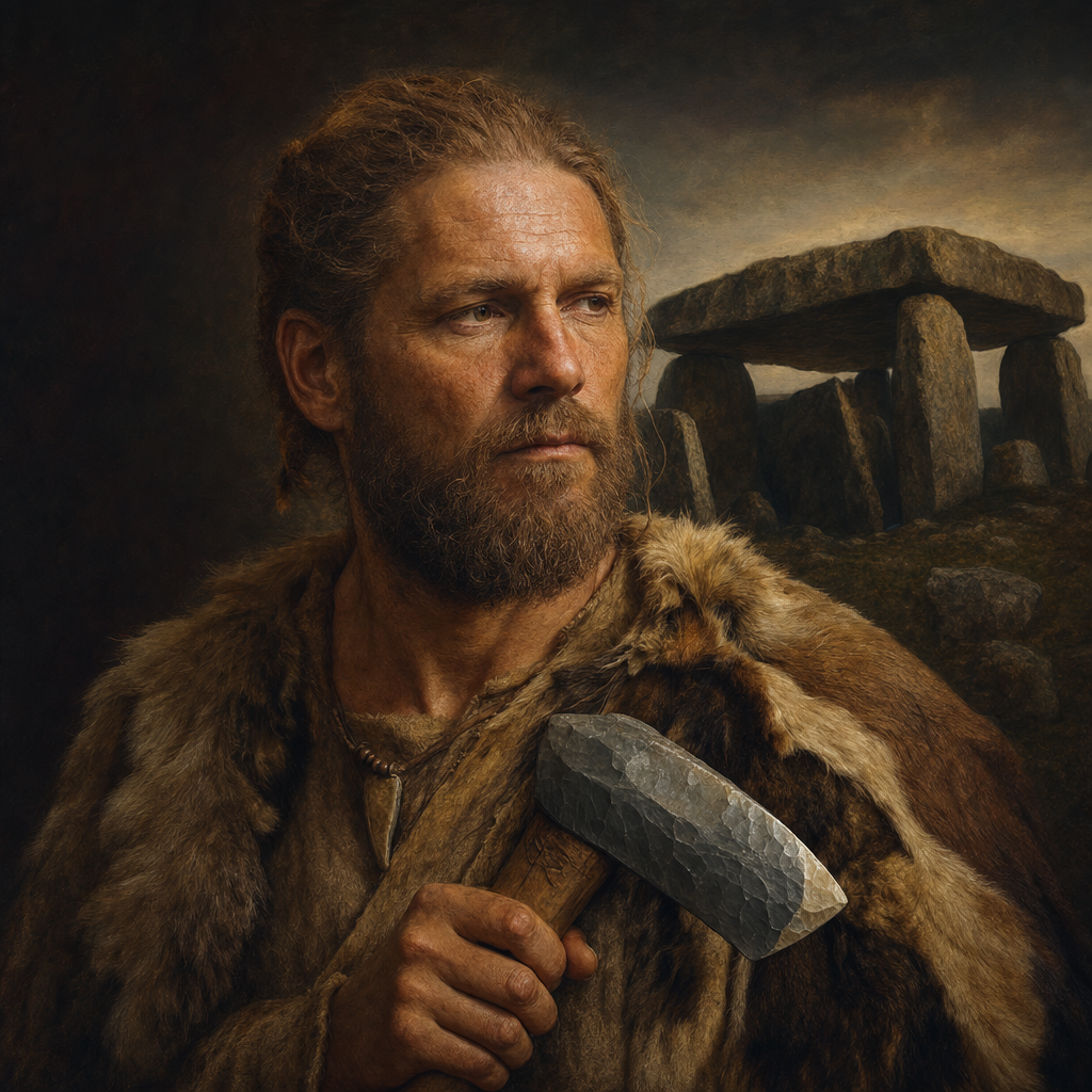 Portrait interpretation of The Megalith Farmers of Falbygden (AI-generated artwork, not documentary evidence)