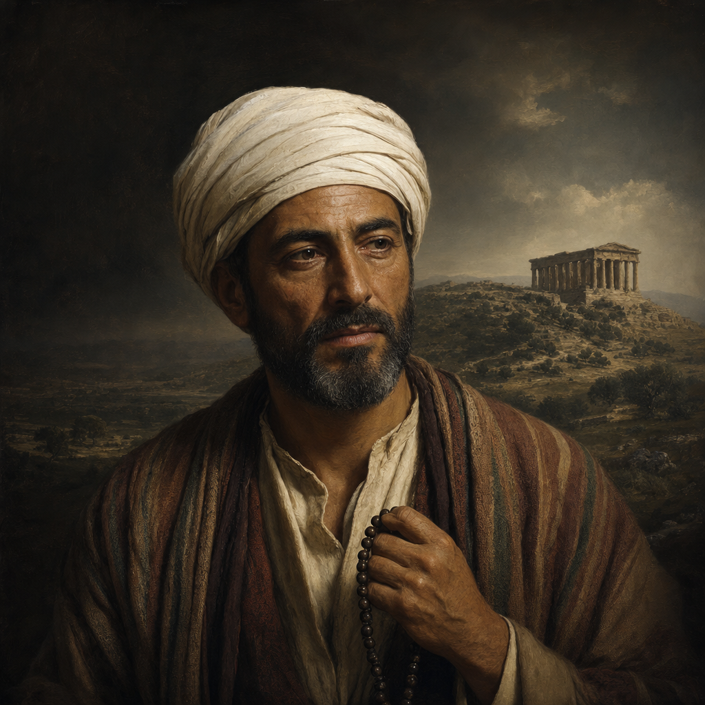 Portrait interpretation of The Muslims of Segesta (AI-generated artwork, not documentary evidence)