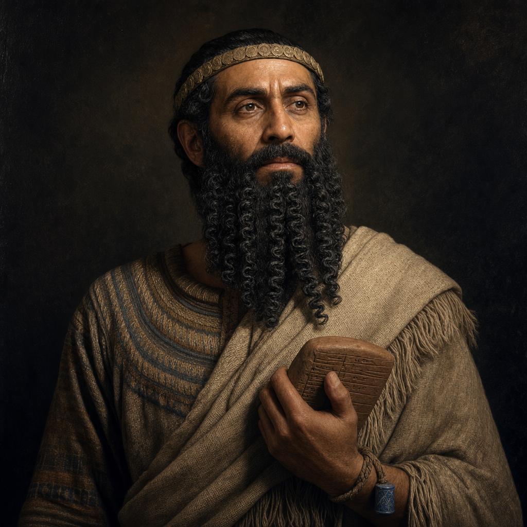 Portrait interpretation of The Old Babylonians (AI-generated artwork, not documentary evidence)