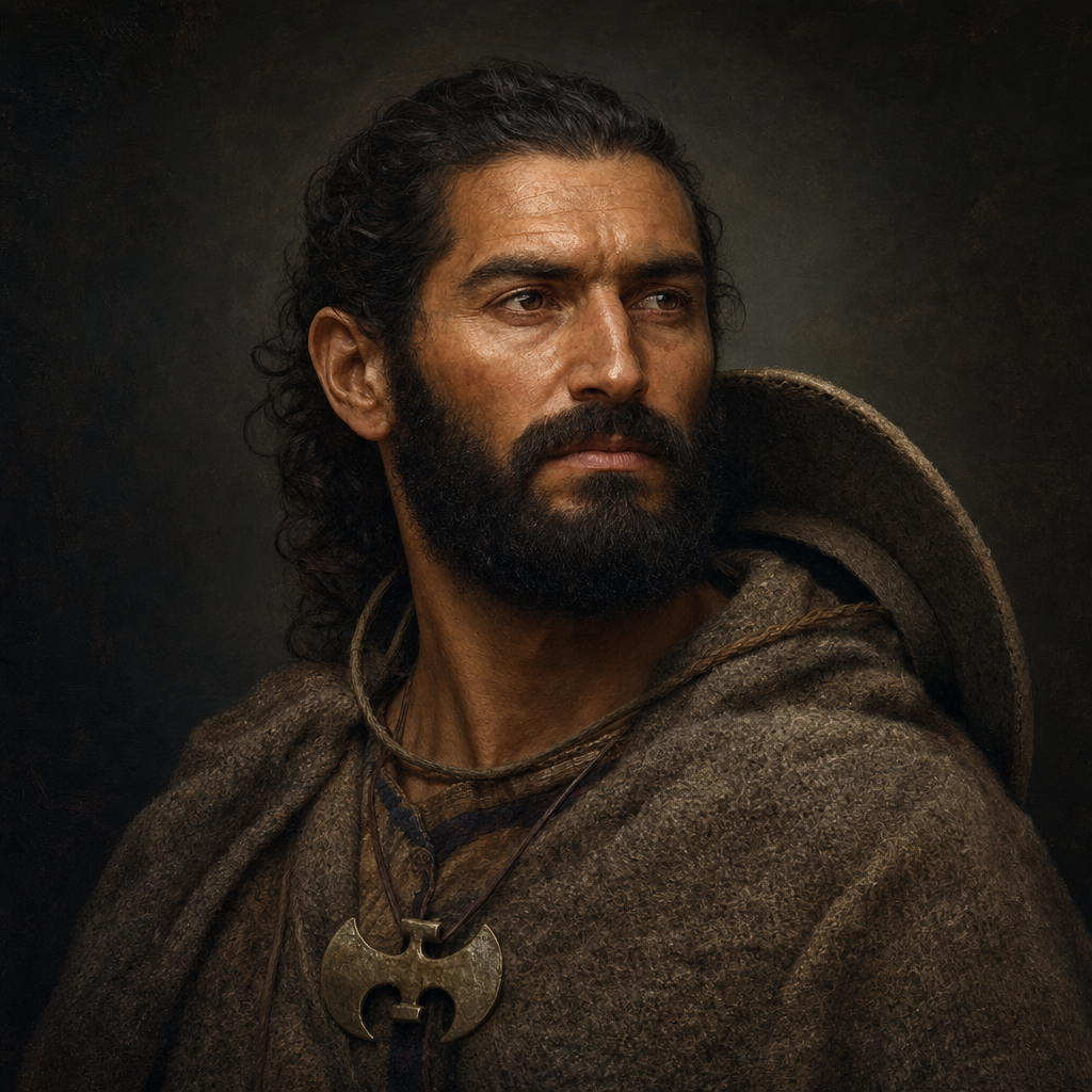 Portrait interpretation of The Paeonians (AI-generated artwork, not documentary evidence)