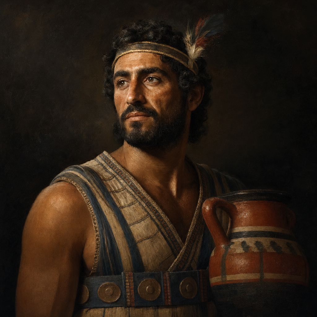 Portrait interpretation of The Philistines of Ashkelon (AI-generated artwork, not documentary evidence)