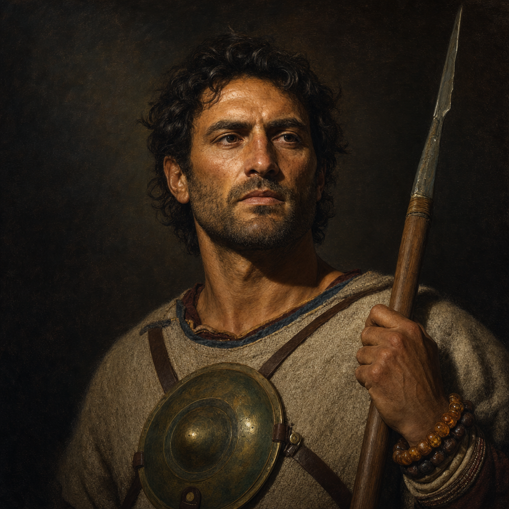 Portrait interpretation of The Picenes of Novilara (AI-generated artwork, not documentary evidence)