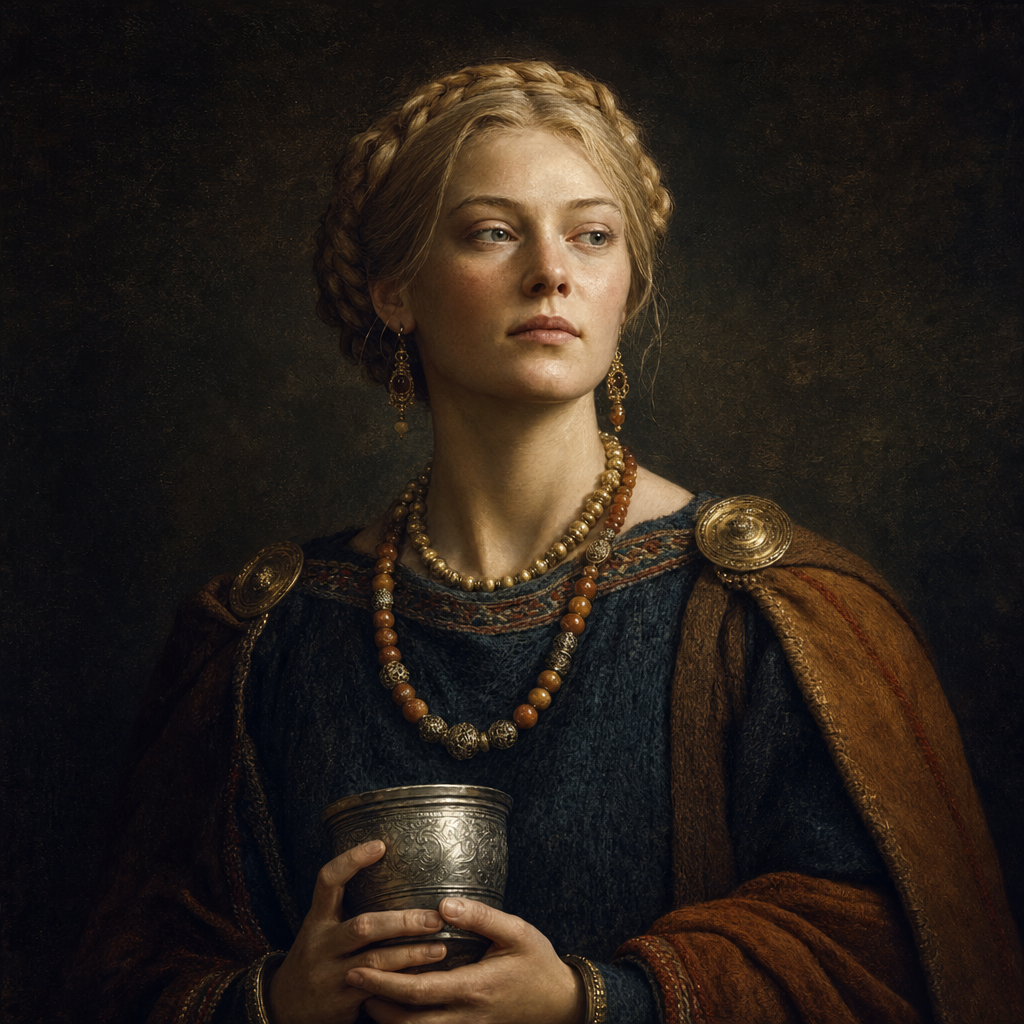 Portrait interpretation of The Princess of Hassleben (AI-generated artwork, not documentary evidence)