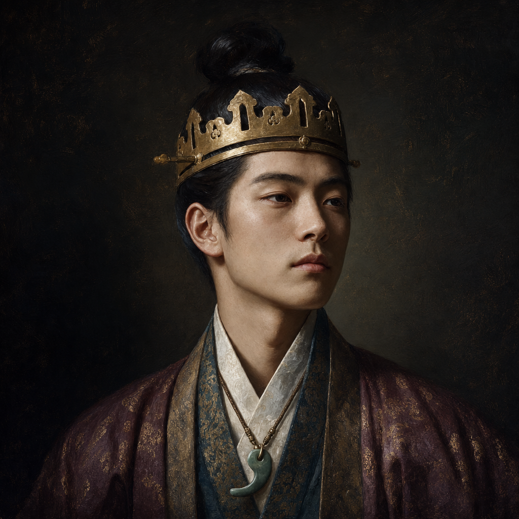 Portrait interpretation of The Silla Nobles of Gyeongsan (AI-generated artwork, not documentary evidence)