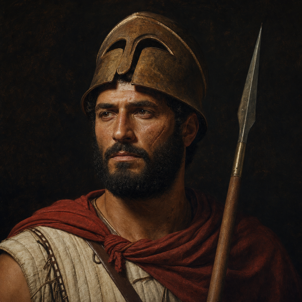 Portrait interpretation of The Soldiers of Himera (AI-generated artwork, not documentary evidence)