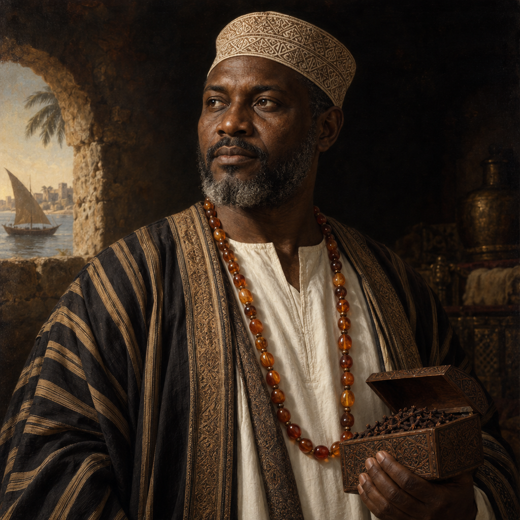 Portrait interpretation of The Swahili Merchants of Mtwapa (AI-generated artwork, not documentary evidence)