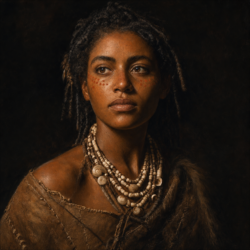 Portrait interpretation of The Taforalt Iberomaurusians (AI-generated artwork, not documentary evidence)