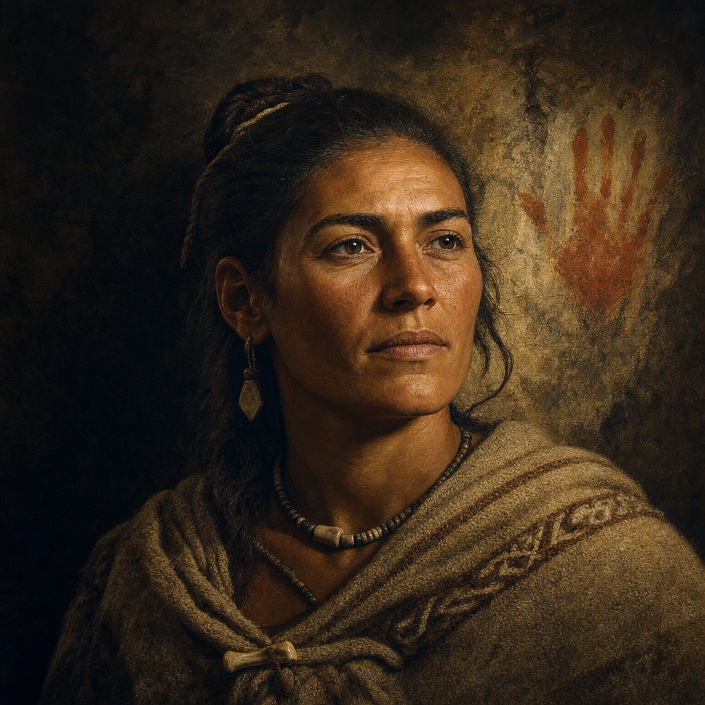 Portrait interpretation of The Tren Cave Dwellers (AI-generated artwork, not documentary evidence)