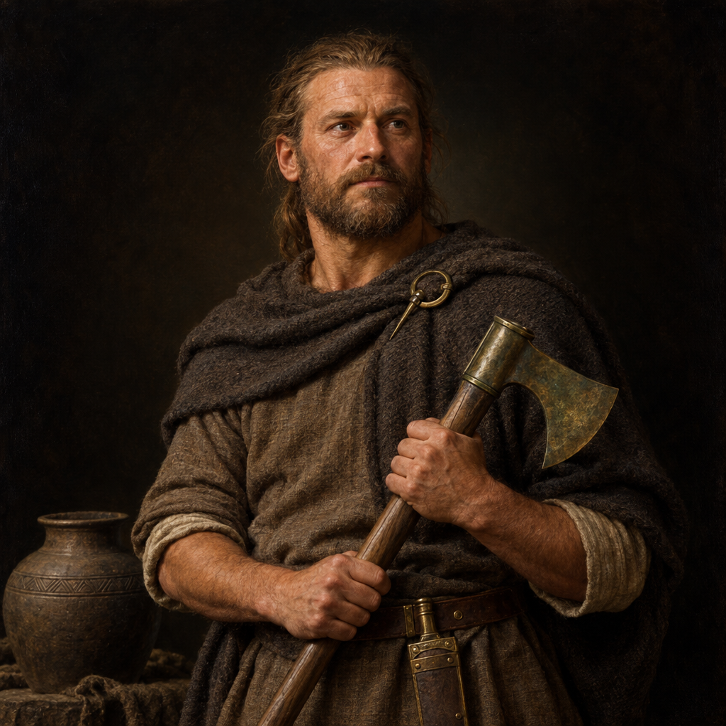 Portrait interpretation of The Urnfield People of Central Europe (AI-generated artwork, not documentary evidence)