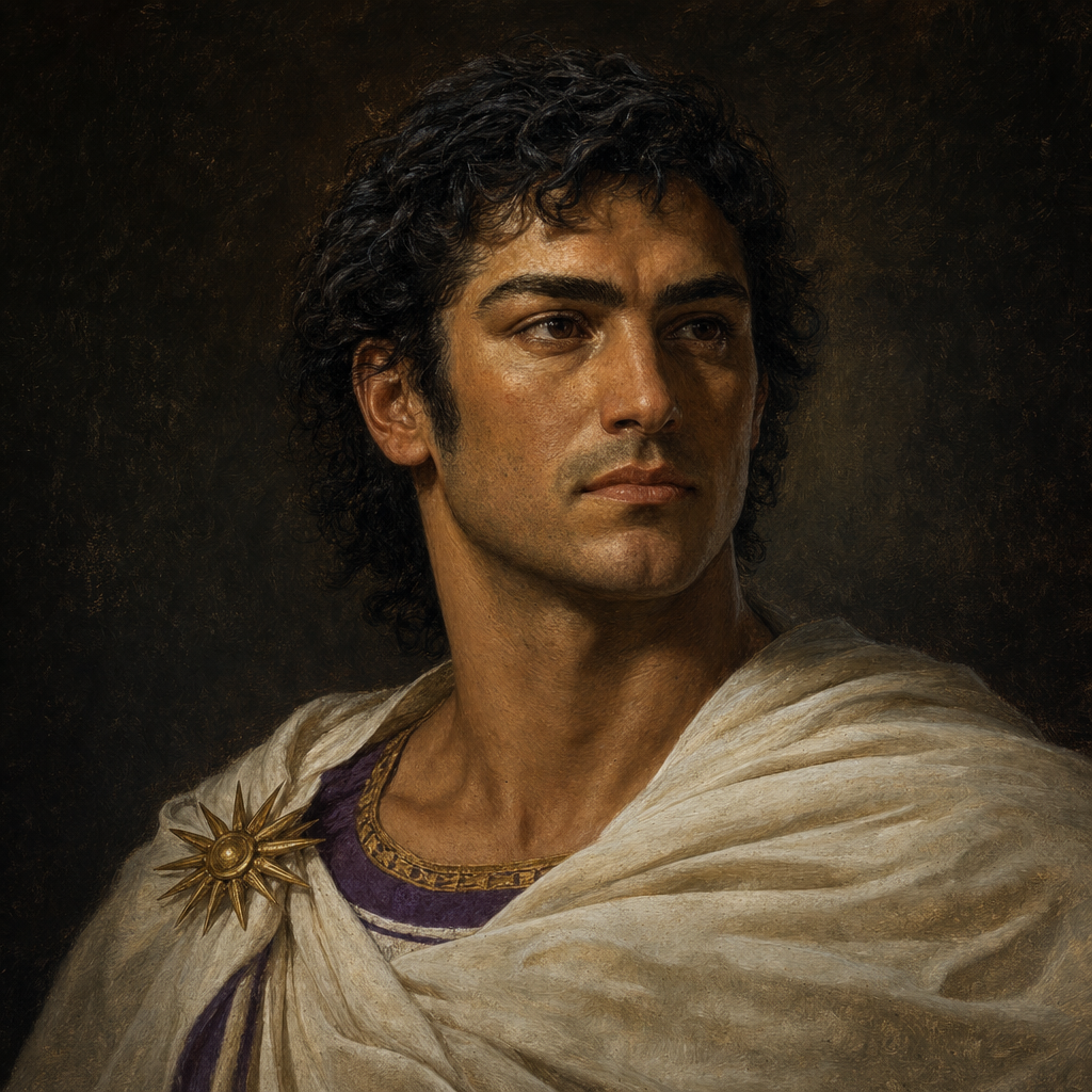 Portrait interpretation of The Vergina Royal Tombs (AI-generated artwork, not documentary evidence)