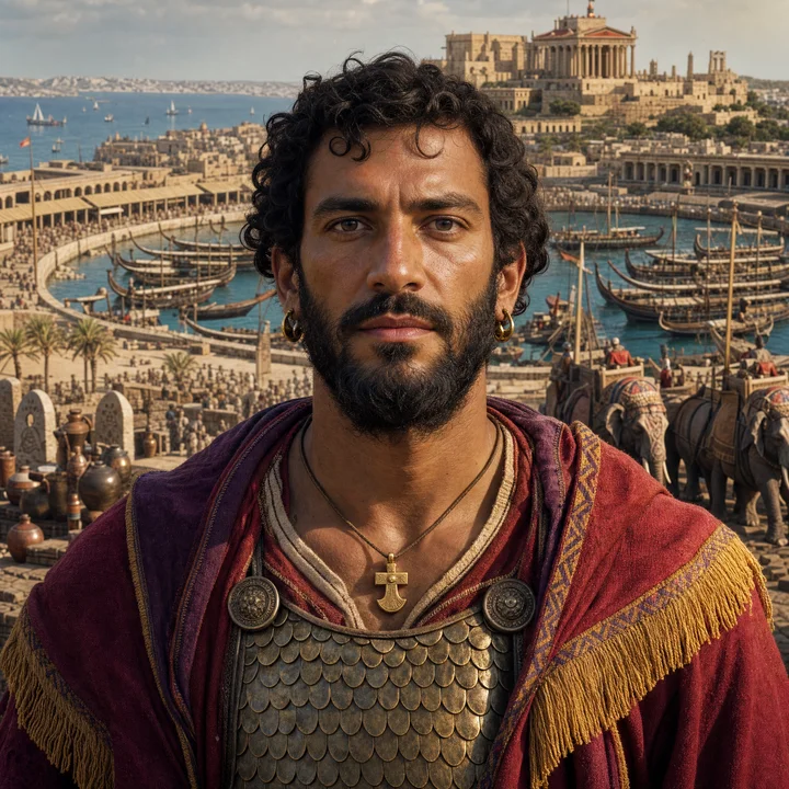 Artistic interpretation of the Carthaginian (AI-generated artwork, not documentary evidence)