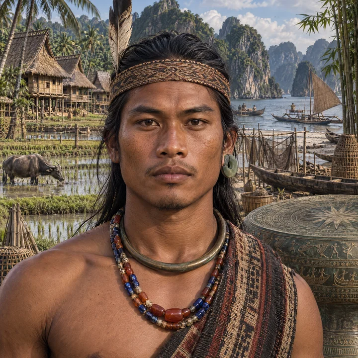 Artistic interpretation of the East and Southeast Asian (AI-generated artwork, not documentary evidence)