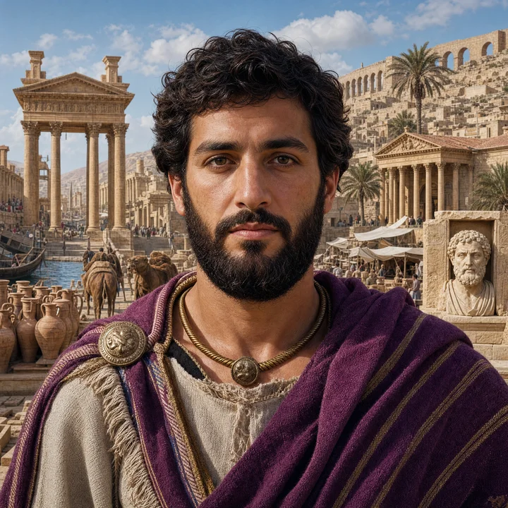 Artistic interpretation of the Eastern Mediterranean (AI-generated artwork, not documentary evidence)