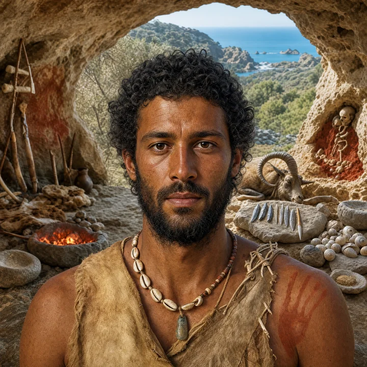 Artistic interpretation of the Iberomaurusian (AI-generated artwork, not documentary evidence)