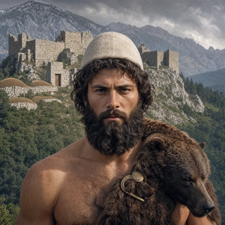 Artistic interpretation of the Illyrian (AI-generated artwork, not documentary evidence)
