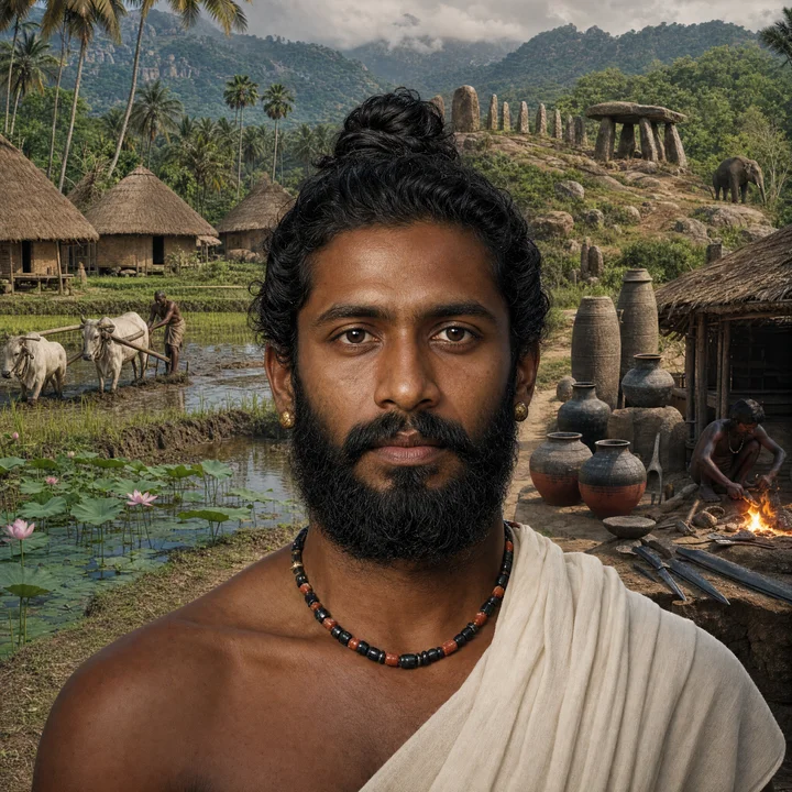 Artistic interpretation of the Peninsular South Indian (AI-generated artwork, not documentary evidence)