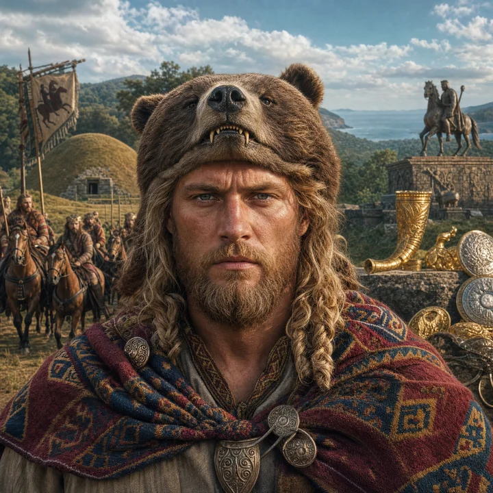 Artistic interpretation of the Thracian (AI-generated artwork, not documentary evidence)